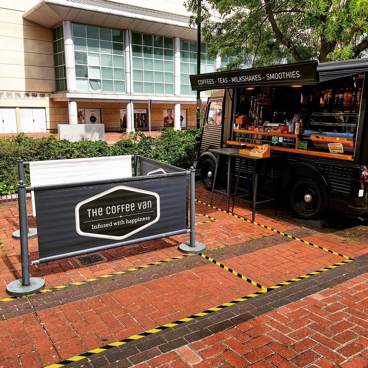 Branded Coffee Van event set-up